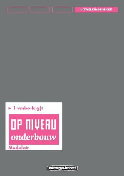 Op niveau 1 vmbo-kgt Uitwerkingen/modulair - Kraaijeveld (ISBN 9789006109573)